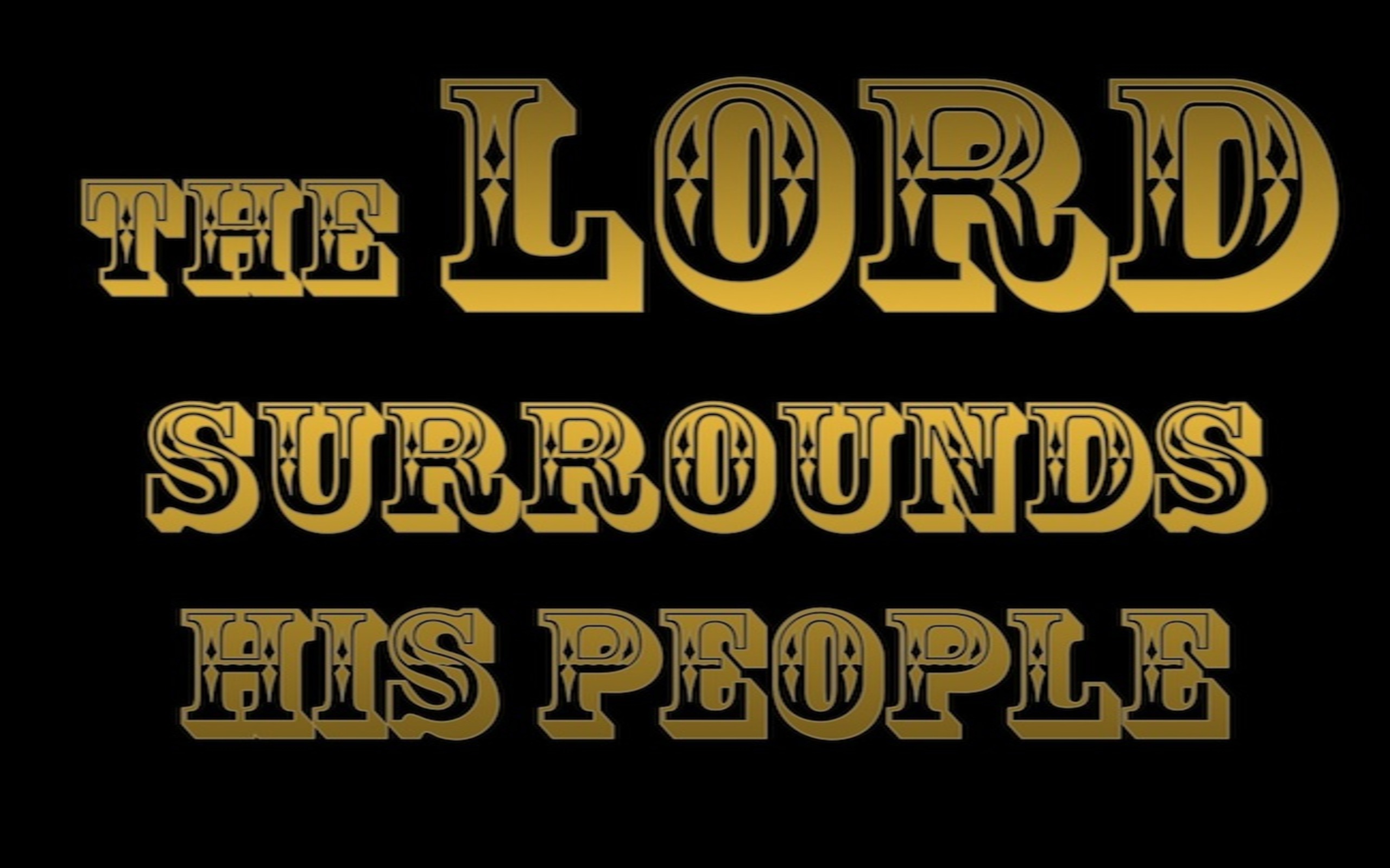 Psalm 125:2 The Lord Surrounds His People (black)